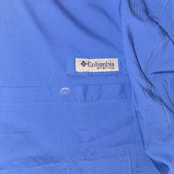 Columbia Men's Casual Blue Button Down Shirt Tamaimi Sz XXL PFG - Picture 2 of 6